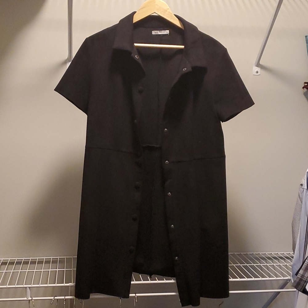 Zara black short sleeve cardigan